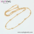 44711 Collar de cadena de cuentas unisex color oro de 18k xuping simple